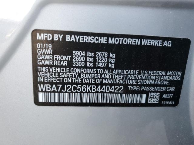 WBA7J2C56KB440422 BMW 740 Xe