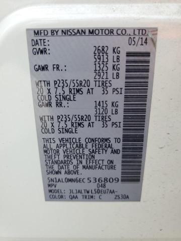 5N1AL0MN6EC536809 Infiniti QX60