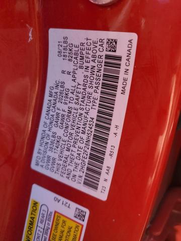 2HGFE2F28NH524534 Honda Civic Lx