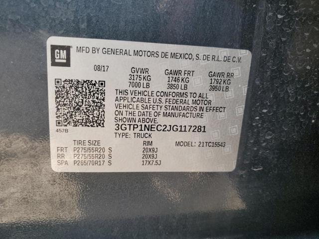 3GTP1NEC2JG117281 GMC Sierra C1500 Slt