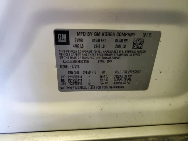 KL4CJGSBXEB521198 Buick Encore