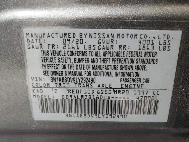 3N1AB8DV9LY292490 Nissan SENTRA SR
