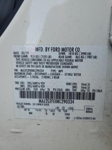 MAJ3S2FE0KC290334 Ford ECOSPORT S