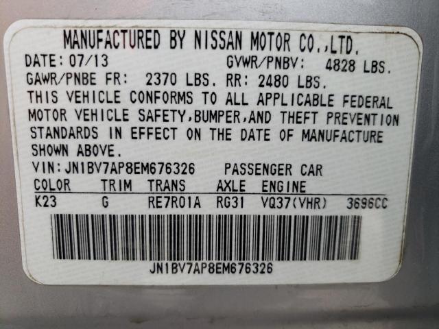 JN1BV7AP8EM676326 Infiniti Q50 BASE