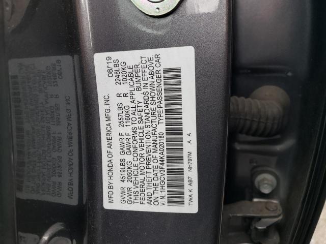 1HGCV3F44KA020180 Honda Accord Hybrid Ex
