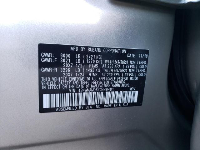 4S4WMAMD6K3440481 Subaru Ascent Limited