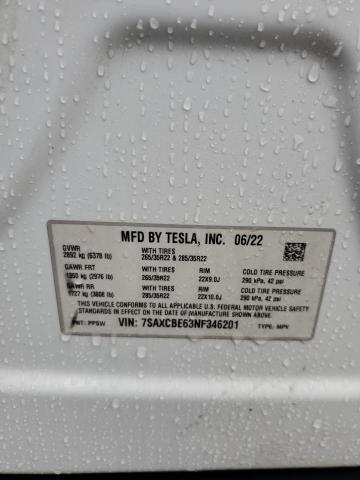7SAXCBE63NF346201 Tesla MODEL X