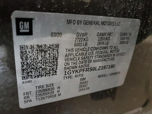 1GYKPFRS0LZ197189 Cadillac Xt6 Platinum Premium Luxury