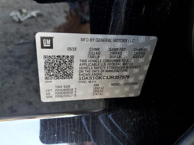 1GKS1GKC1JR357579 GMC Yukon Xl C1500 Slt