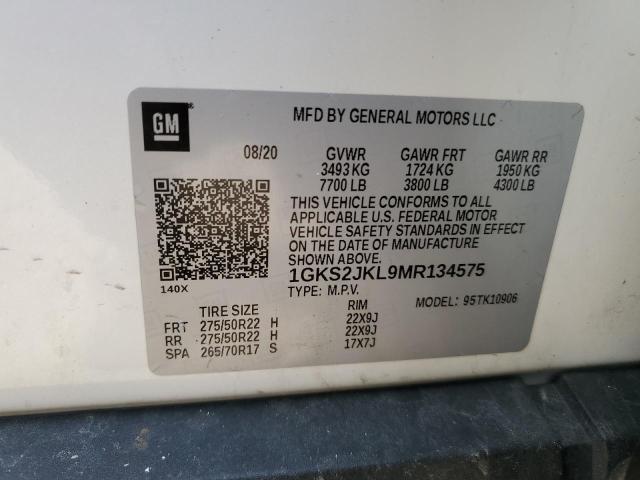 1GKS2JKL9MR134575 GMC YUKON XL DENALI
