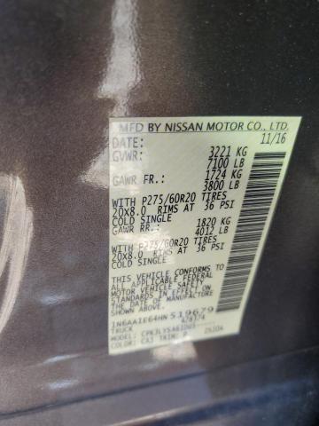 1N6AA1E64HN519679 Nissan TITAN SV