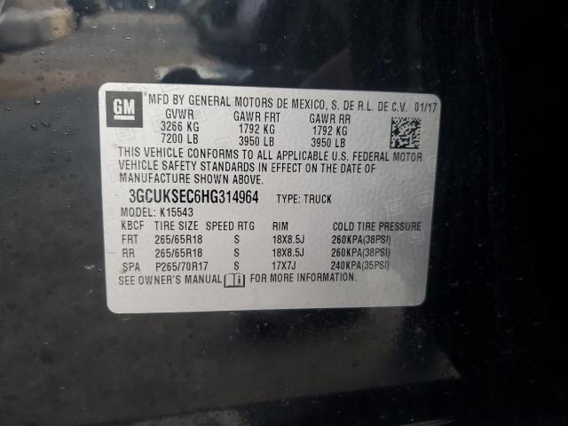 3GCUKSEC6HG314964 Chevrolet Silverado K1500 Ltz