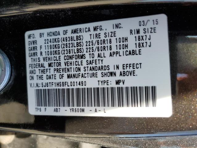 5J6TF1H59FL001490 Honda Crosstour Exl