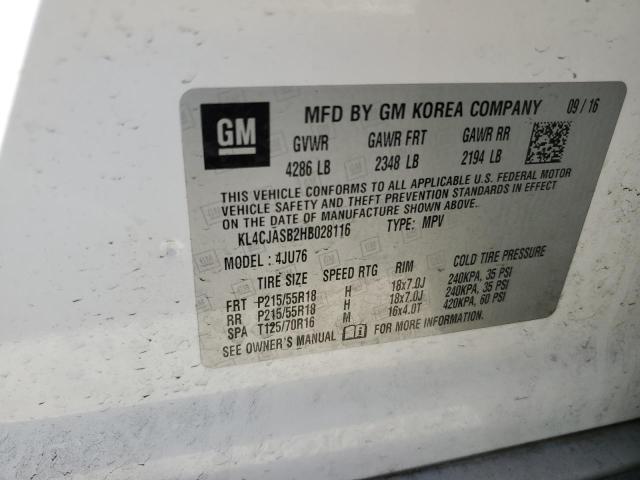 KL4CJASB2HB028116 Buick Encore Preferred