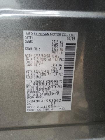 5N1DR2BN5LC583062 Nissan Pathfinder Sv