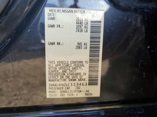 1N4AL4FV2LC113463 Nissan Altima Platinum
