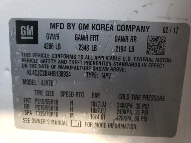 KL4CJCSB4HB130934 Buick Encore Essence