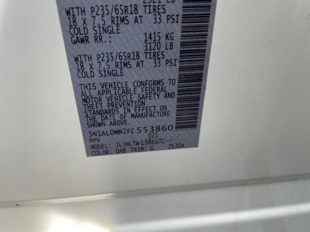 5N1AL0MM2FC553860 Infiniti QX60