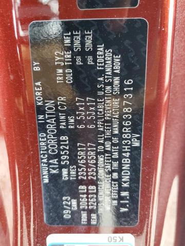 KNDNB4H38R6387316 KIA Carnival Lx