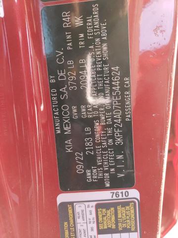 3KPF24AD7PE544624 KIA FORTE LX