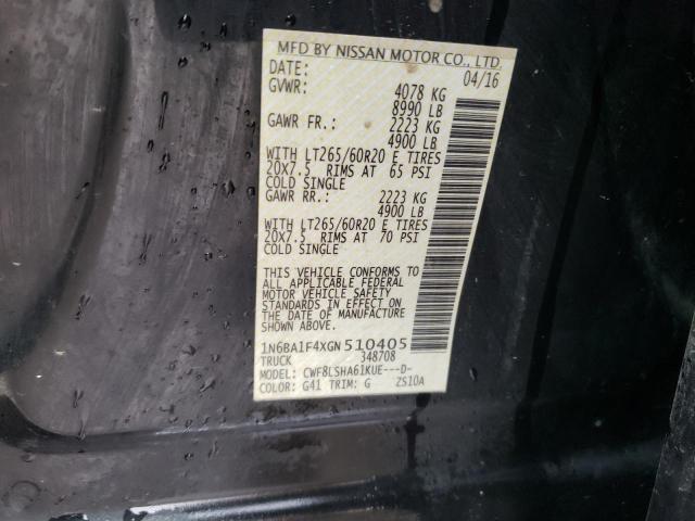 1N6BA1F4XGN510405 Nissan Titan Xd Sl