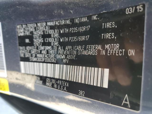 5TDKK3DC0FS592062 Toyota SIENNA LE