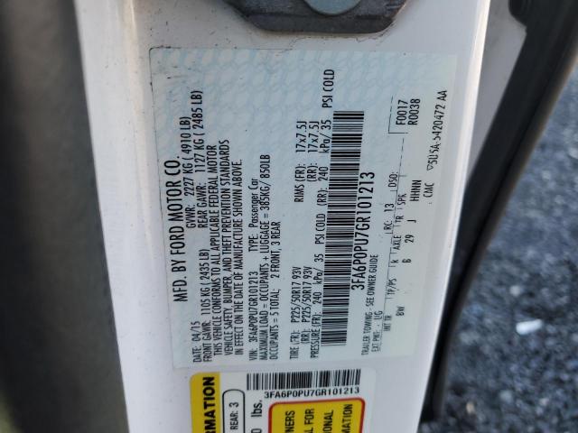3FA6P0PU7GR101213 Ford Fusion Se Phev