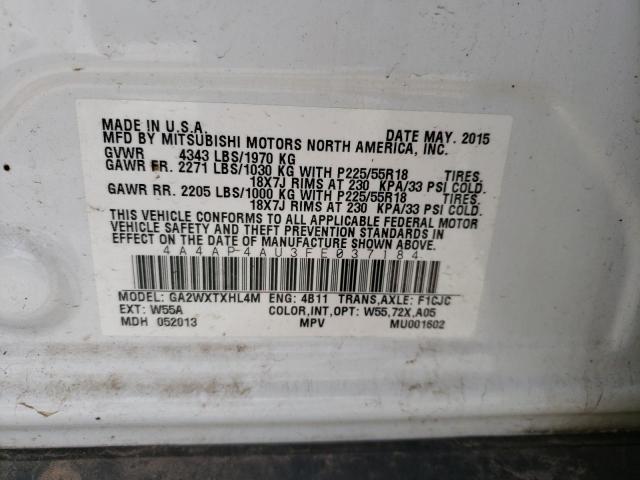 4A4AP4AU3FE037184 Mitsubishi Outlander Sport Se