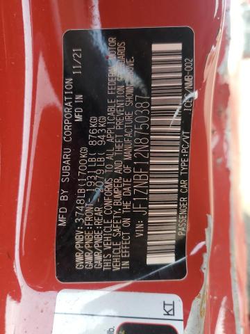 JF1ZNBF12N8750387 Toyota Gr 86 Premium