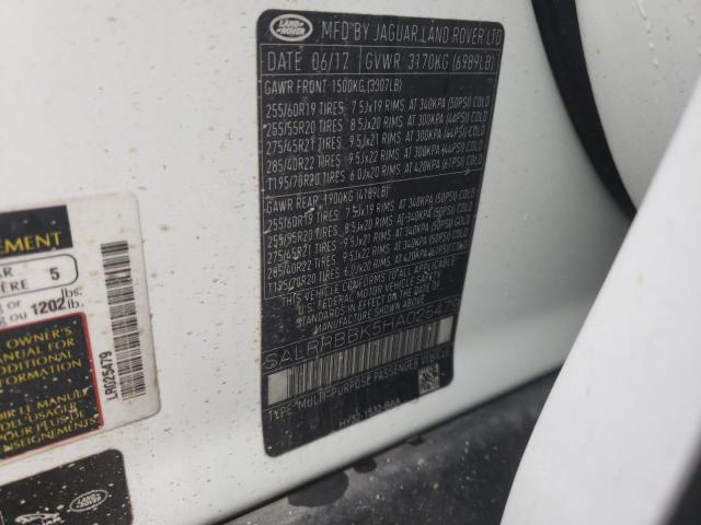 SALRRBBK5HA025479 Land Rover Discovery Hse