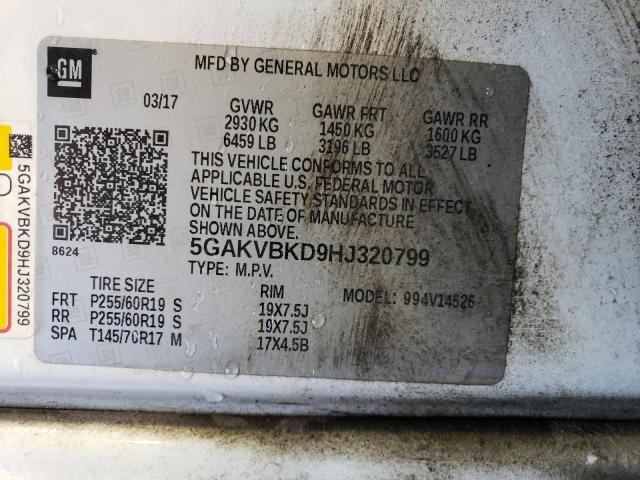 5GAKVBKD9HJ320799 Buick Enclave
