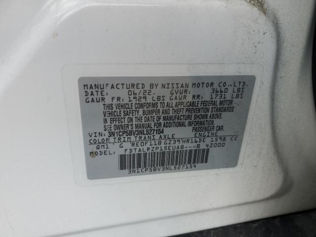 3N1CP5BV3NL527154 Nissan KICKS S