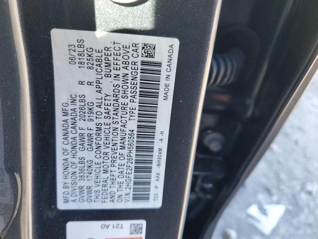 2HGFE2F26PH560564 Honda Civic Lx
