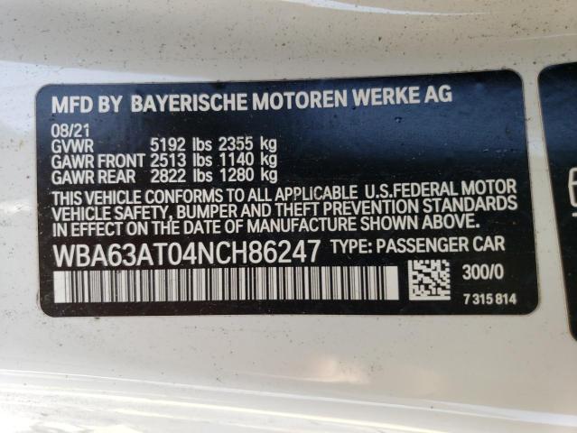 WBA63AT04NCH86247 BMW M440xi