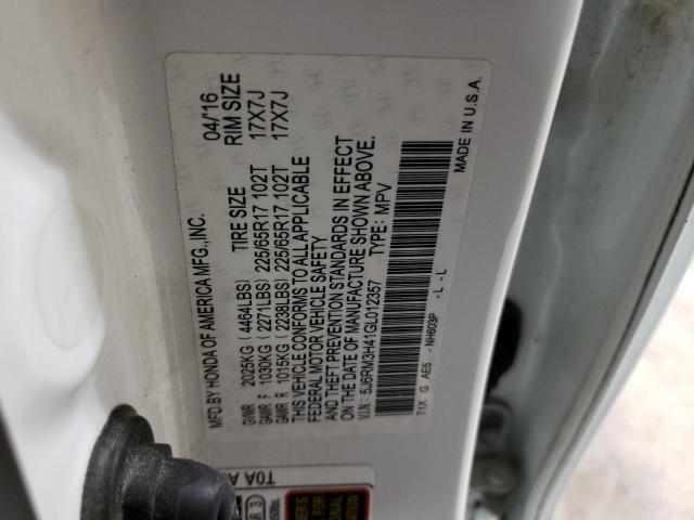 5J6RM3H41GL012357 Honda CR-V SE