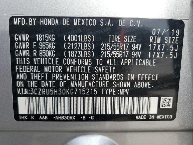 3CZRU5H30KG715215 Honda HR-V LX