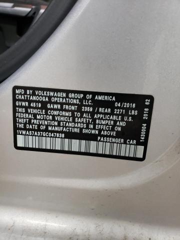 1VWAS7A37GC047838 Volkswagen PASSAT S