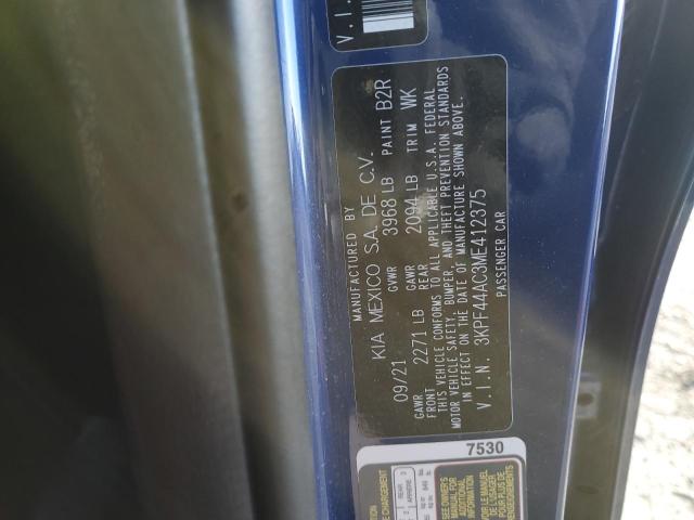 3KPF44AC3ME412375 KIA FORTE GT