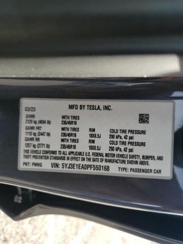 5YJ3E1EA0PF550168 Tesla MODEL 3