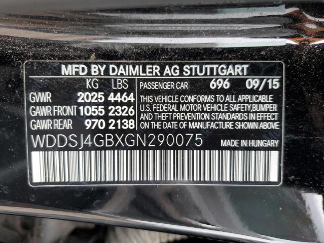 WDDSJ4GBXGN290075 Mercedes-Benz CLA 250 4MATIC