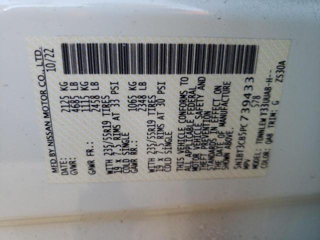 5N1BT3CB5PC739433 Nissan Rogue Sl