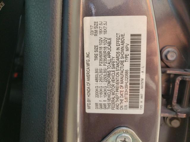5J8TB3H39HL020685 Acura RDX