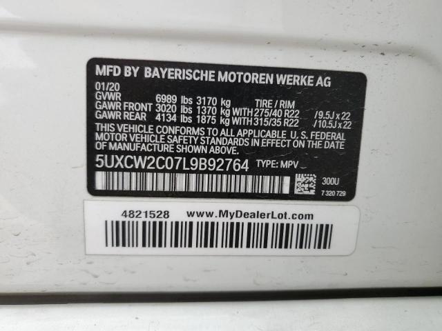 5UXCW2C07L9B92764 BMW X7 Xdrive40i