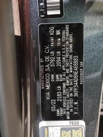 3KPF54AD6NE468883 KIA Forte Gt Line