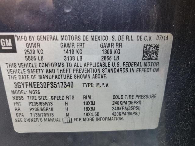 3GYFNEE30FS517340 Cadillac Srx Luxury Collection