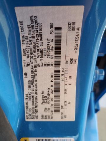 WF0DP3TH2H4122800 Ford FOCUS RS