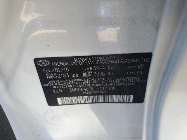 5NPD84LF6HH017398 Hyundai ELANTRA SE