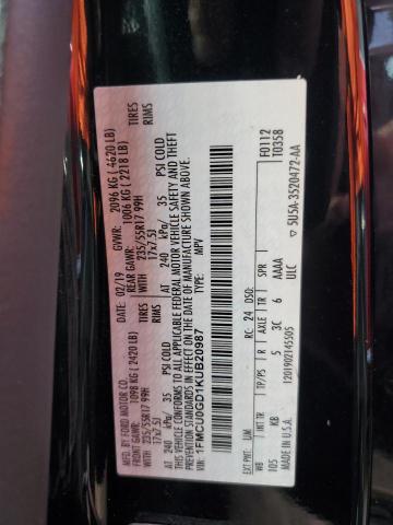 1FMCU0GD1KUB20987 Ford ESCAPE SE