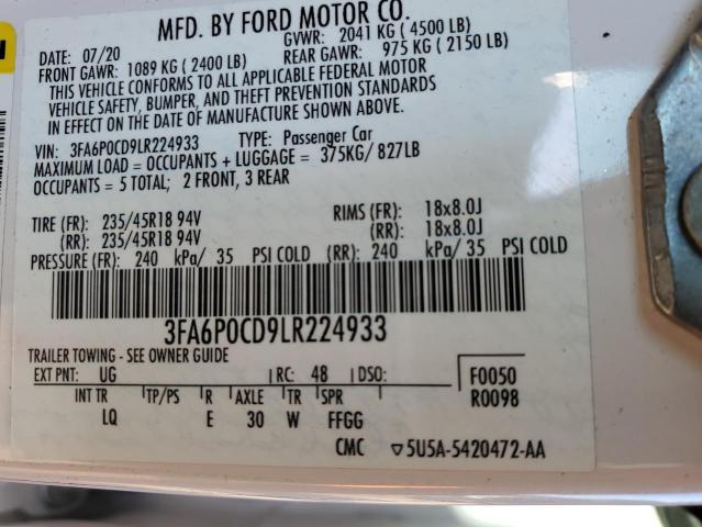 3FA6P0CD9LR224933 Ford FUSION SEL