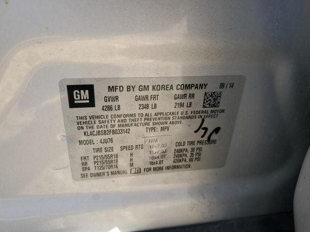 KL4CJBSB2FB033142 Buick Encore Convenience